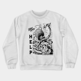 A man is held by an octopus in a nautical scene reminiscent of 20,000 leagues under the sea Crewneck Sweatshirt